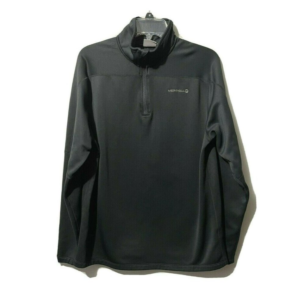 Merrell Men's Black 1/4 Zip Fleece Jacket Size M